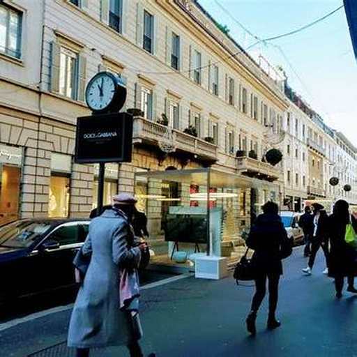 Milan fashion shopping street
