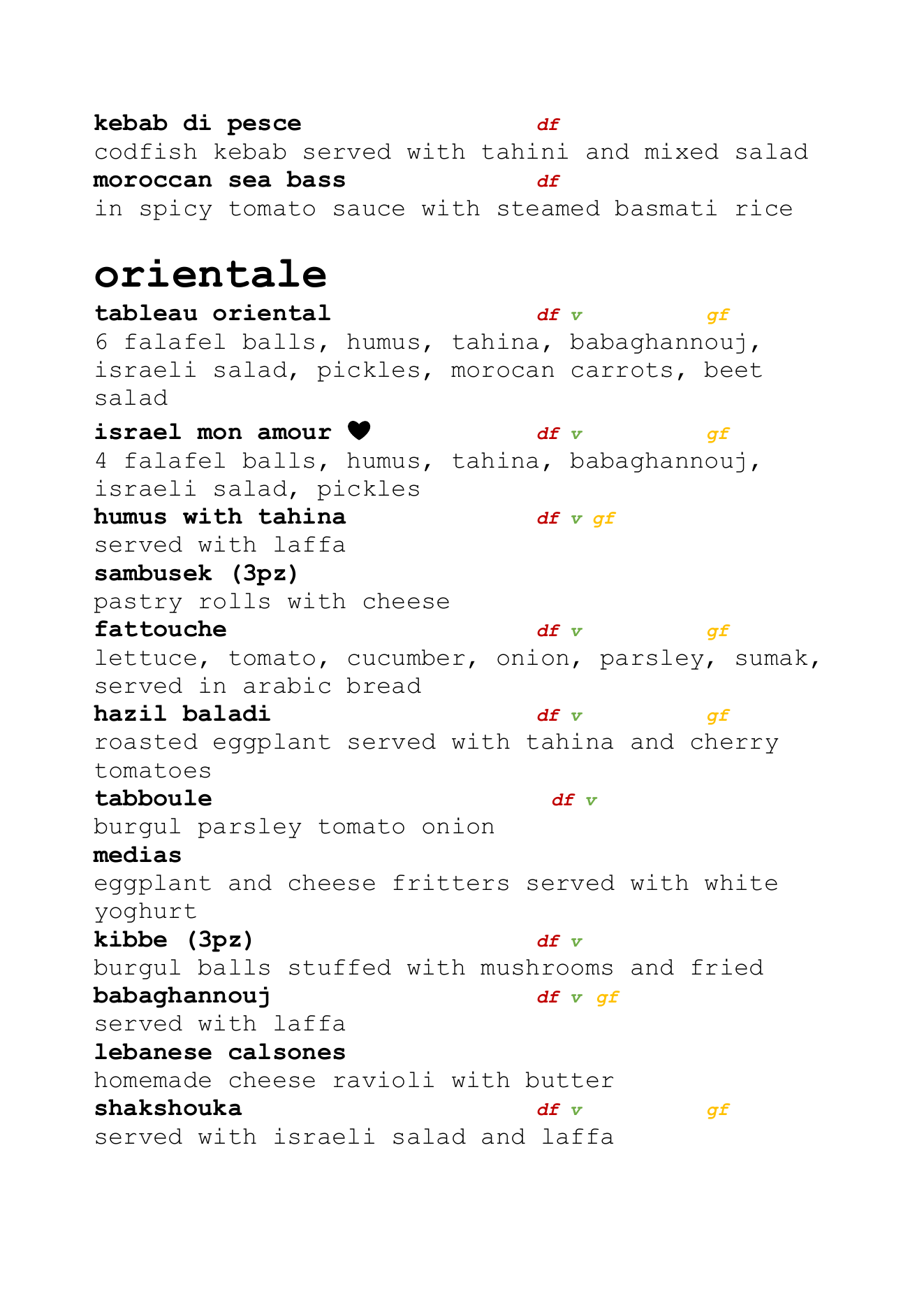 Carmel menu page 6