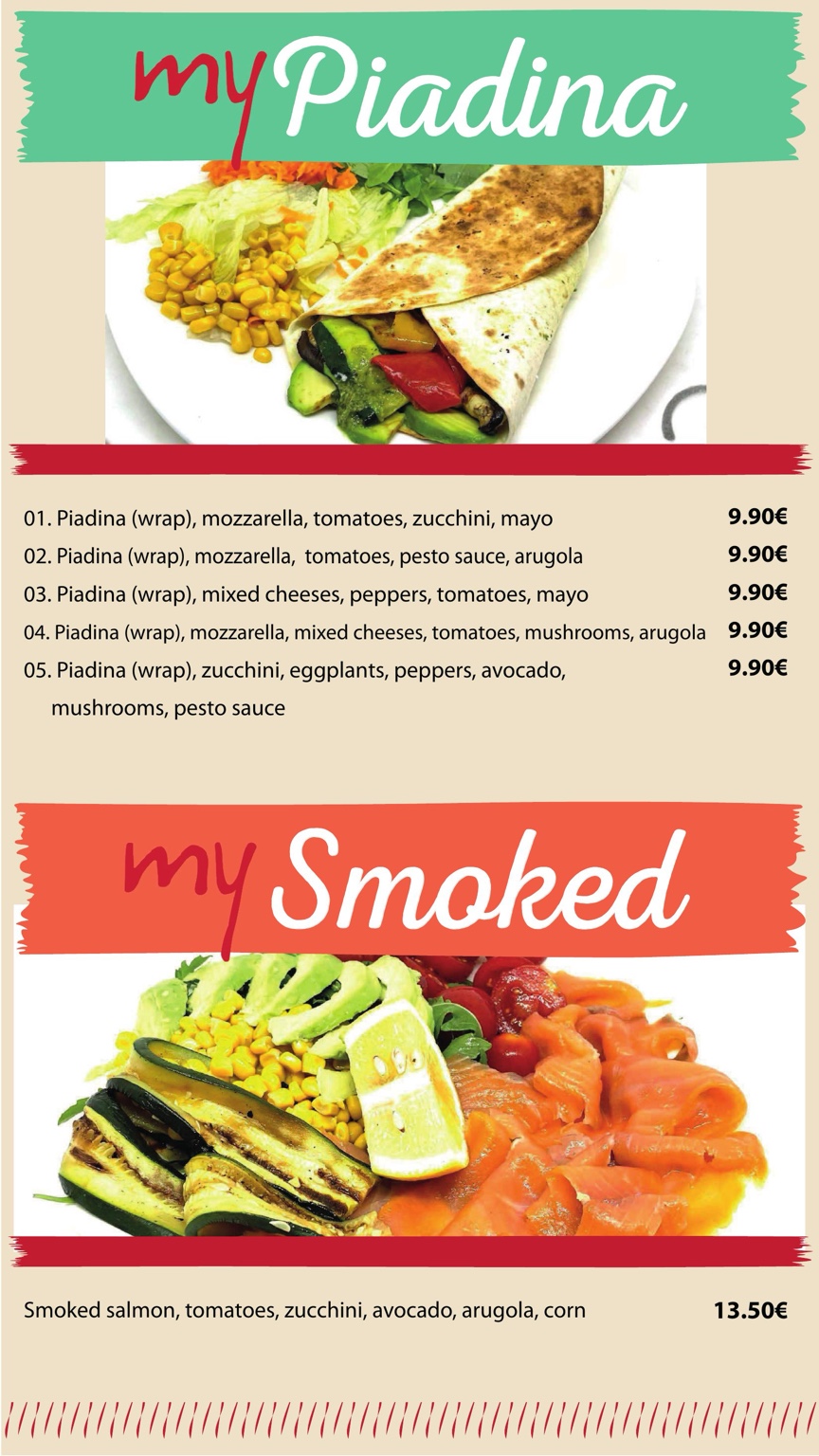 My Kafè menu page 4