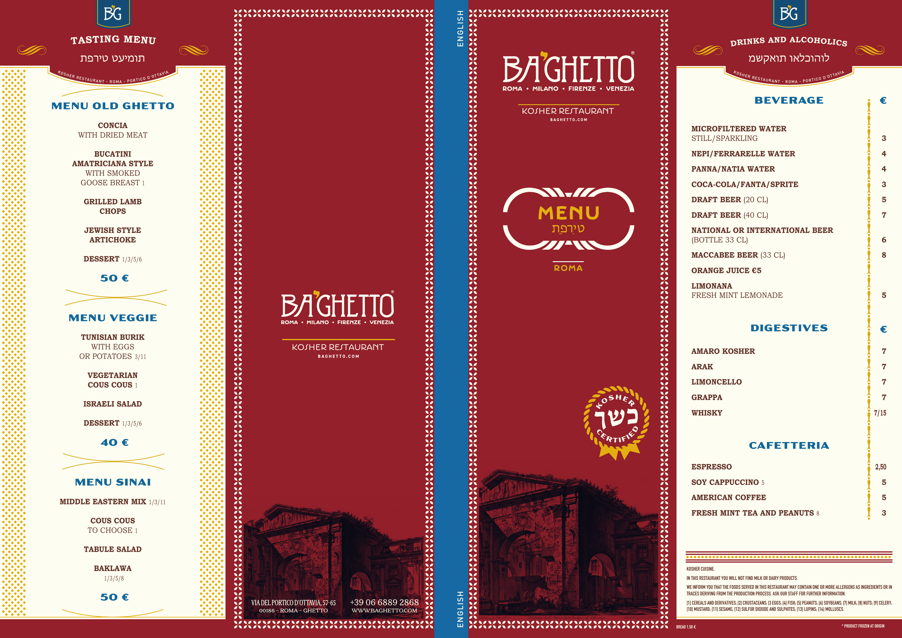 Ba Ghetto menu page 1