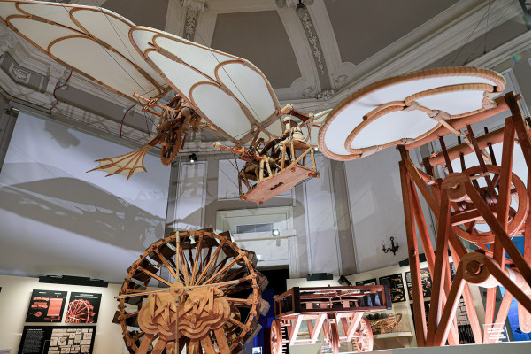 Leonardo3 Museum wooden flying machine reconstruction